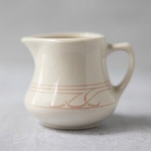 Homer Laughlin Cambridge white pink swirl retro style restaurant ware creamer